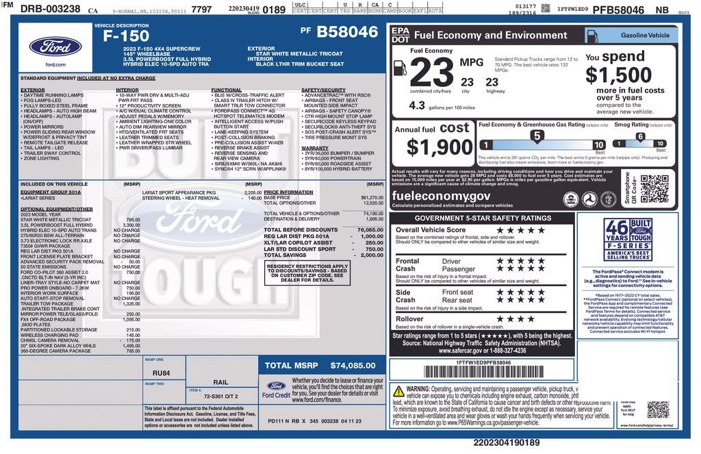 1FTFW1ED9PFB58046