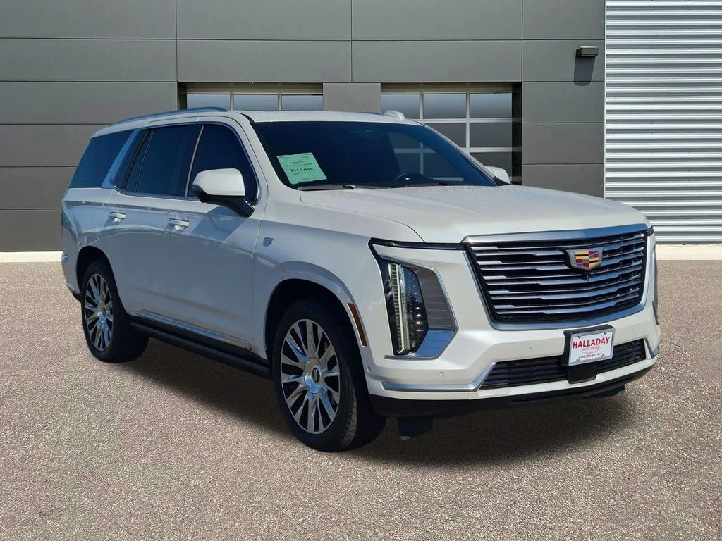 Used 2025 Crystal White Tricoat Cadillac 4WD Premium Luxury Platinum image 3