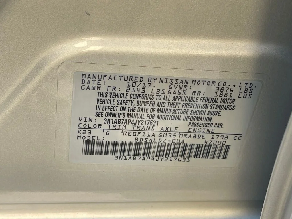Certified Used 2018 Brilliant Silver Nissan SV image 34