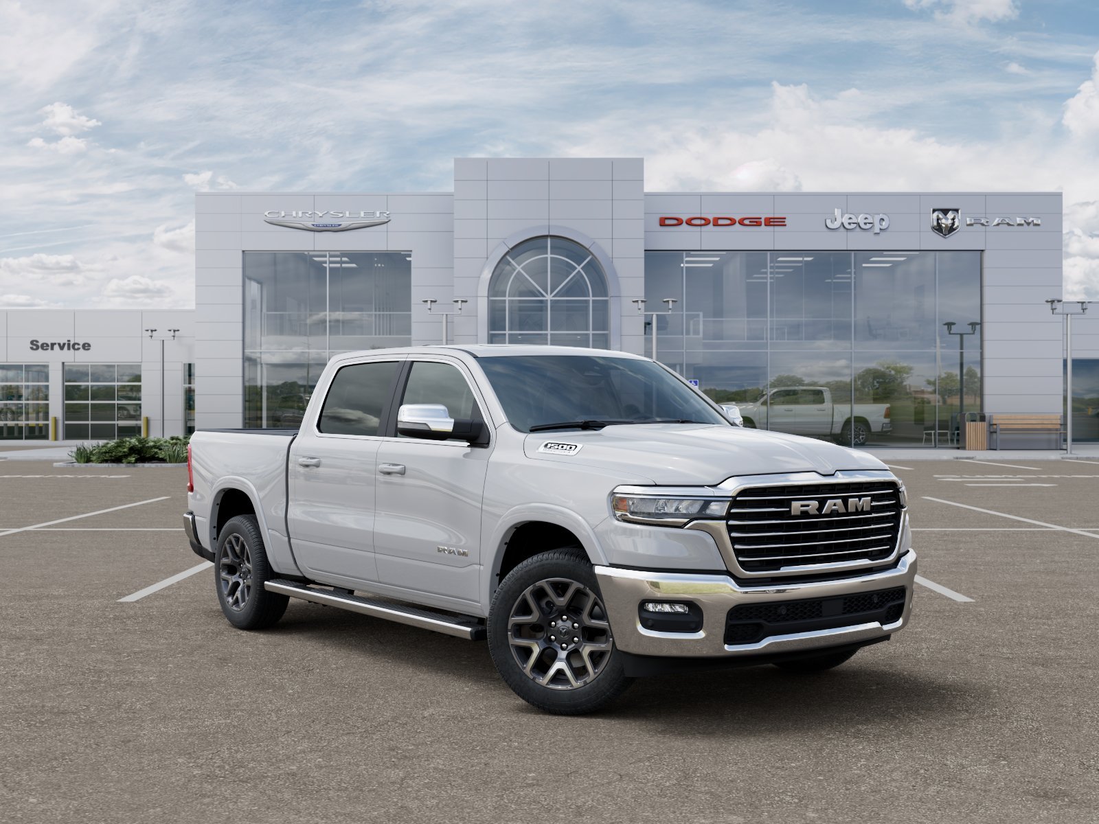 New 2026 Bright White Clear-Coat Exterior Paint RAM Laramie image 5