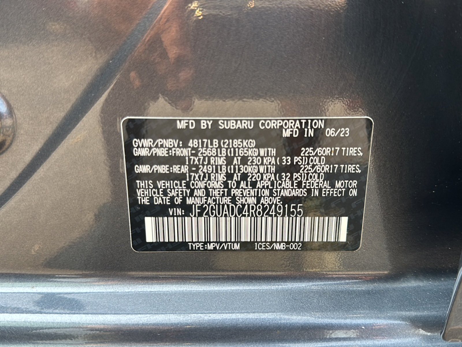 Certified Used 2024 Magnetite Gray Metallic Subaru Premium image 45