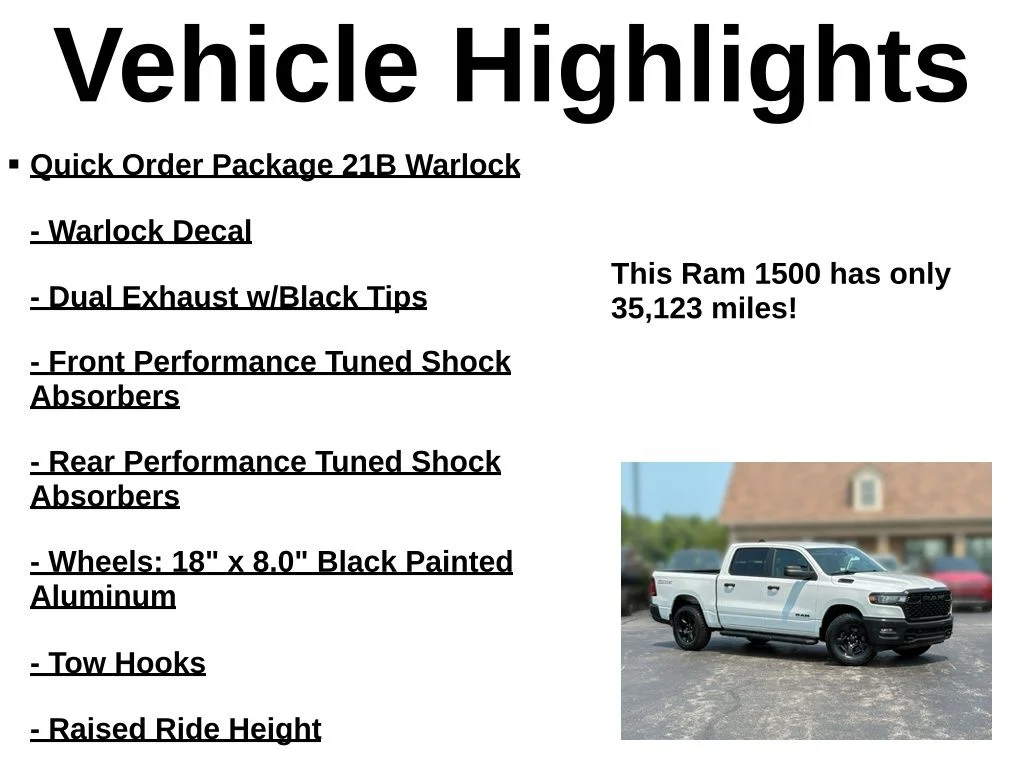 Used 2025 White Ram Warlock image 39