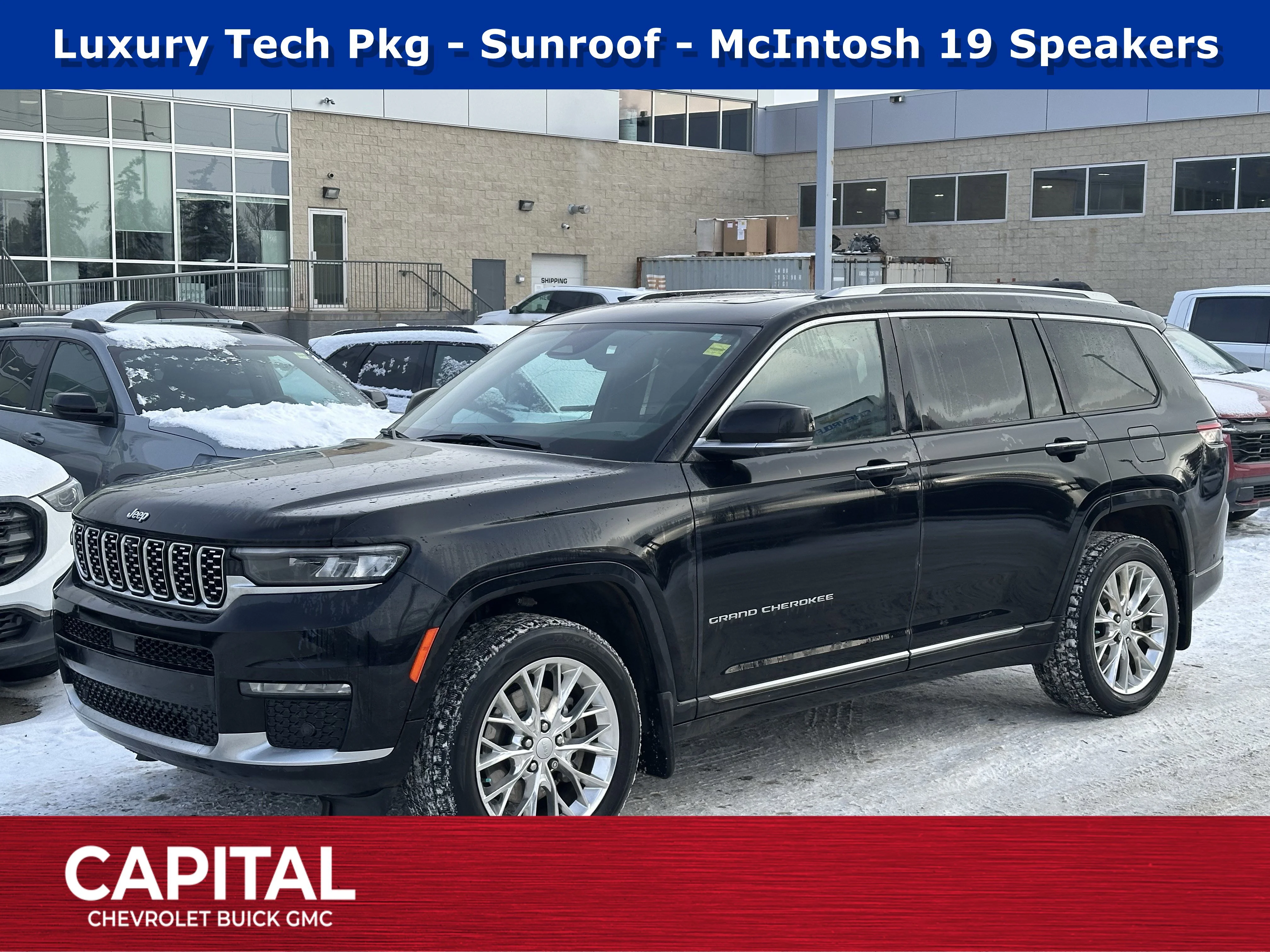 Certified Used 2021 Diamond Black Crystal Pearl Jeep Summit image 1