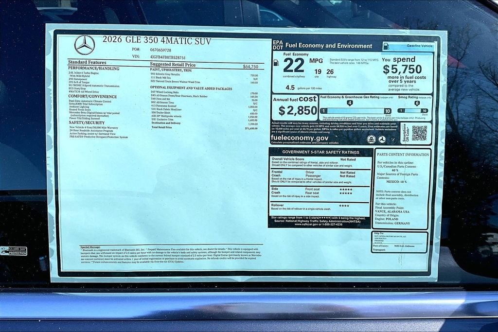 New 2026 Selenite Grey Metallic Mercedes-Benz GLE 350 image 13