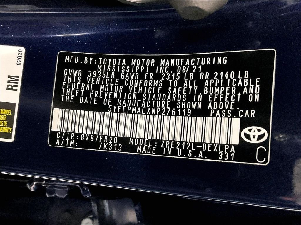 Used 2022 Blue Toyota LE image 31