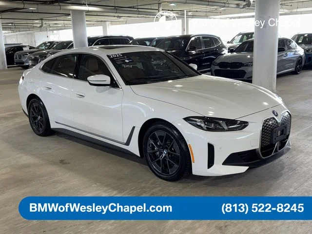 Certified 2025 BMW i4 40 with VIN WBY43HD0XSFV03888 for sale in Wesley Chapel, FL