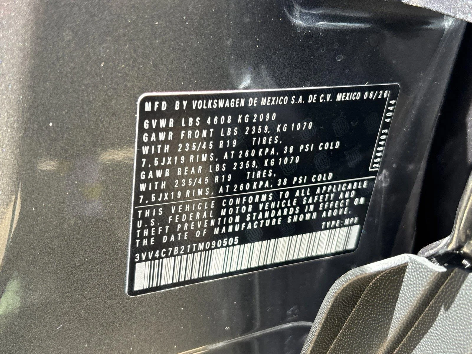 New 2026 Platinum Gray Metallic Volkswagen SEL image 12