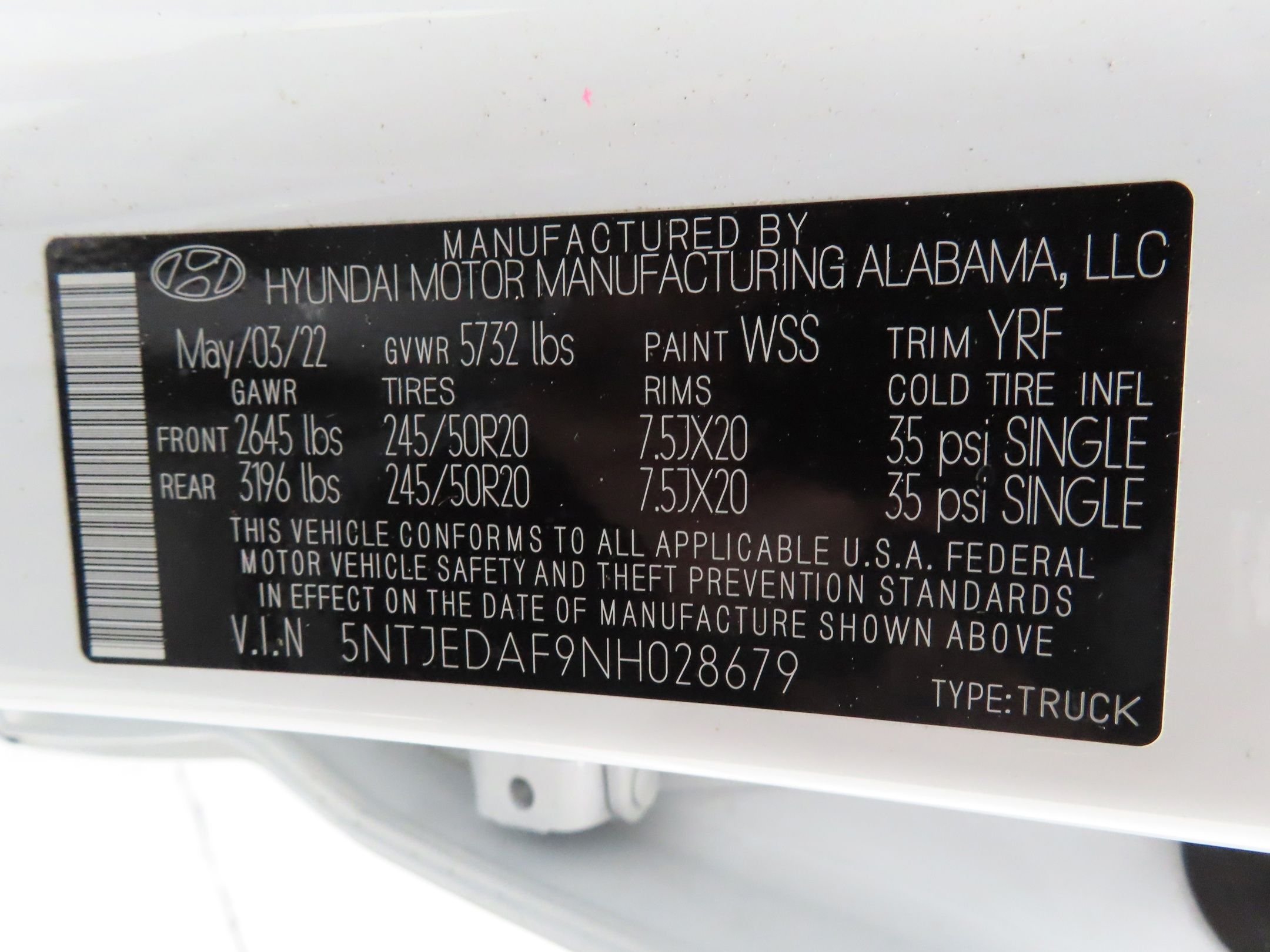 Used 2022 White Hyundai Limited image 30