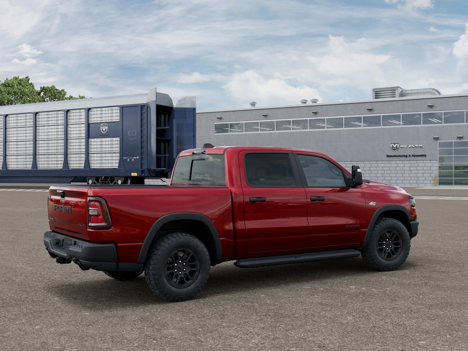 New 2026 Molten Red Pearl-Coat Exterior Paint RAM Rebel image 2