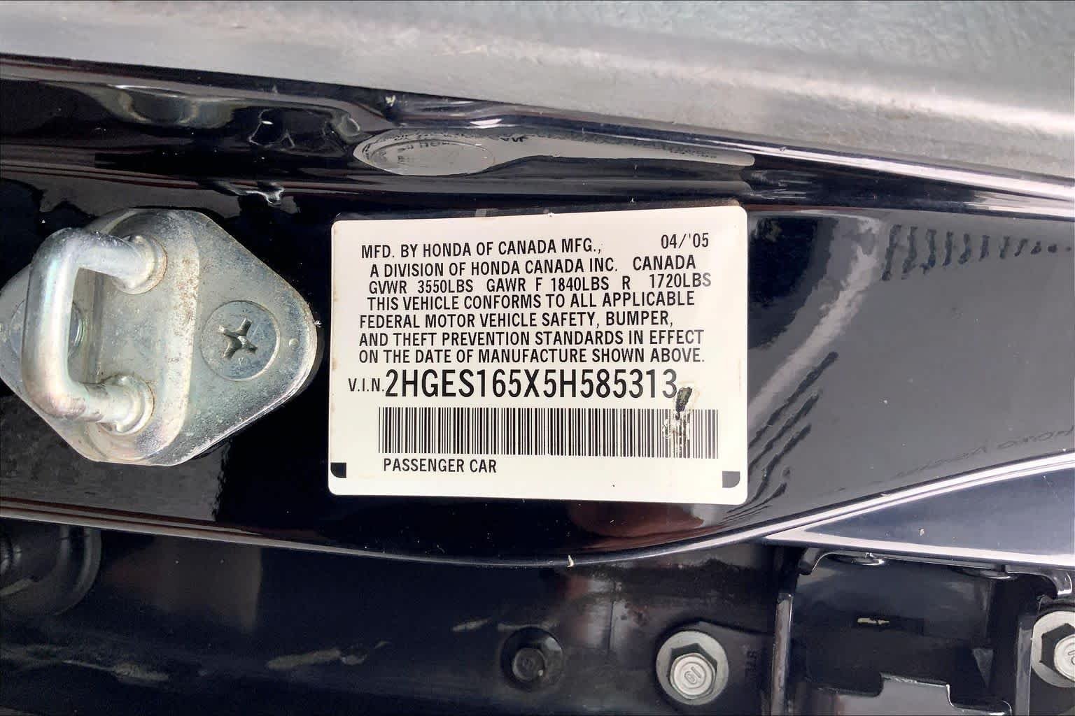 Used 2005 BLACK Honda LX image 27