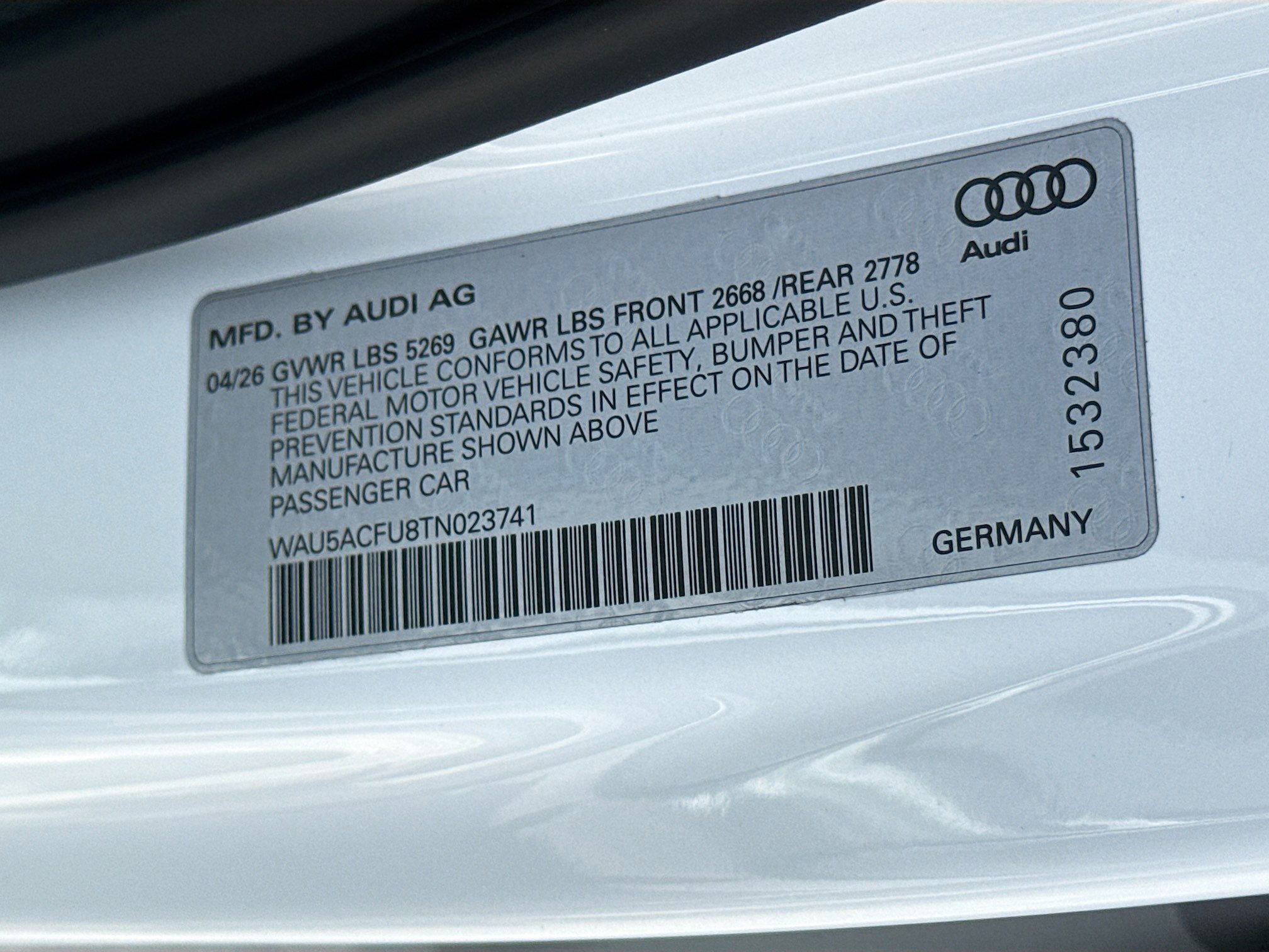 New 2026 Glacier White Metallic Audi Premium Plus image 41