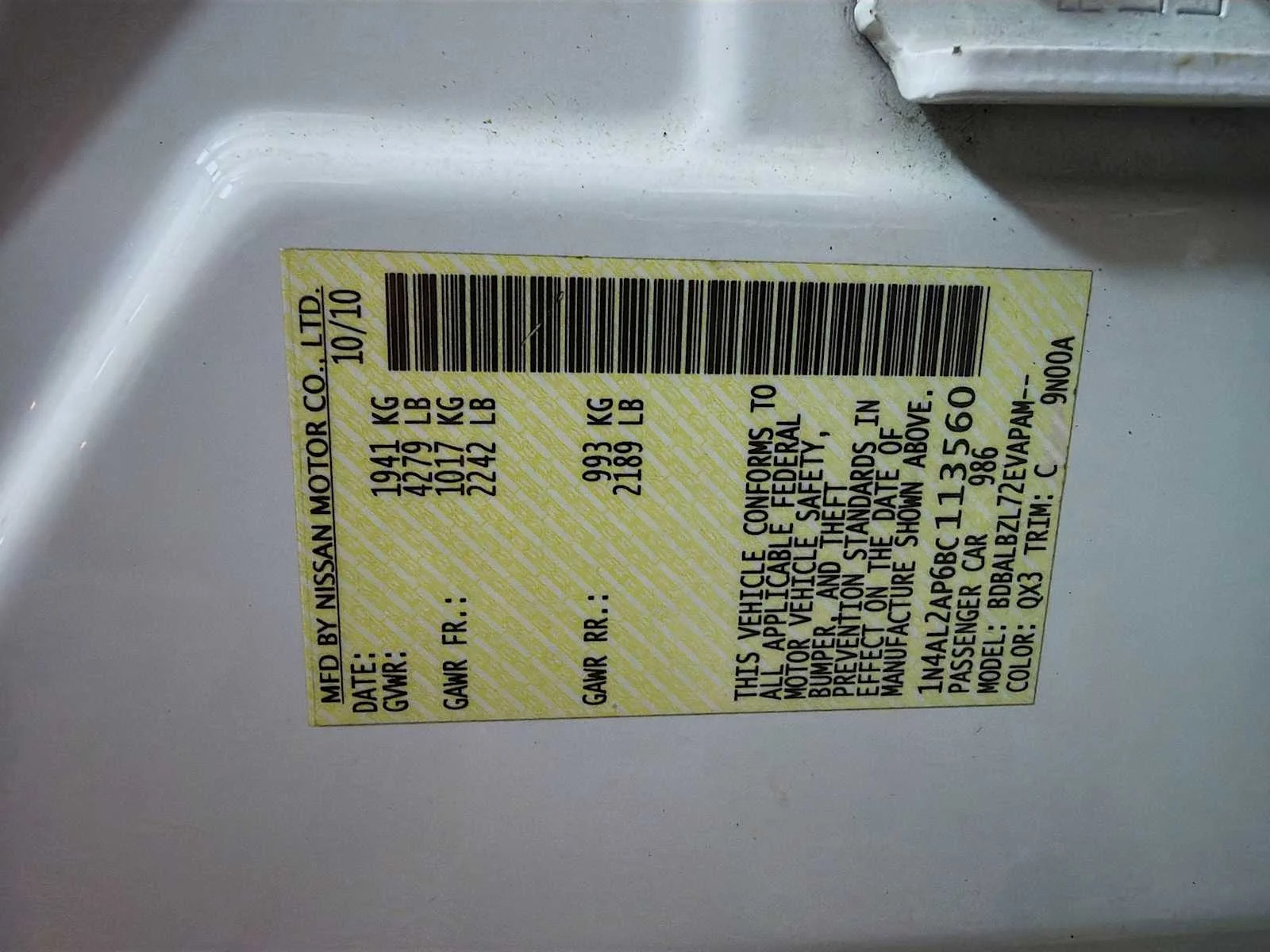Used 2011 Winter Frost Pearl Nissan 2.5 SL image 25