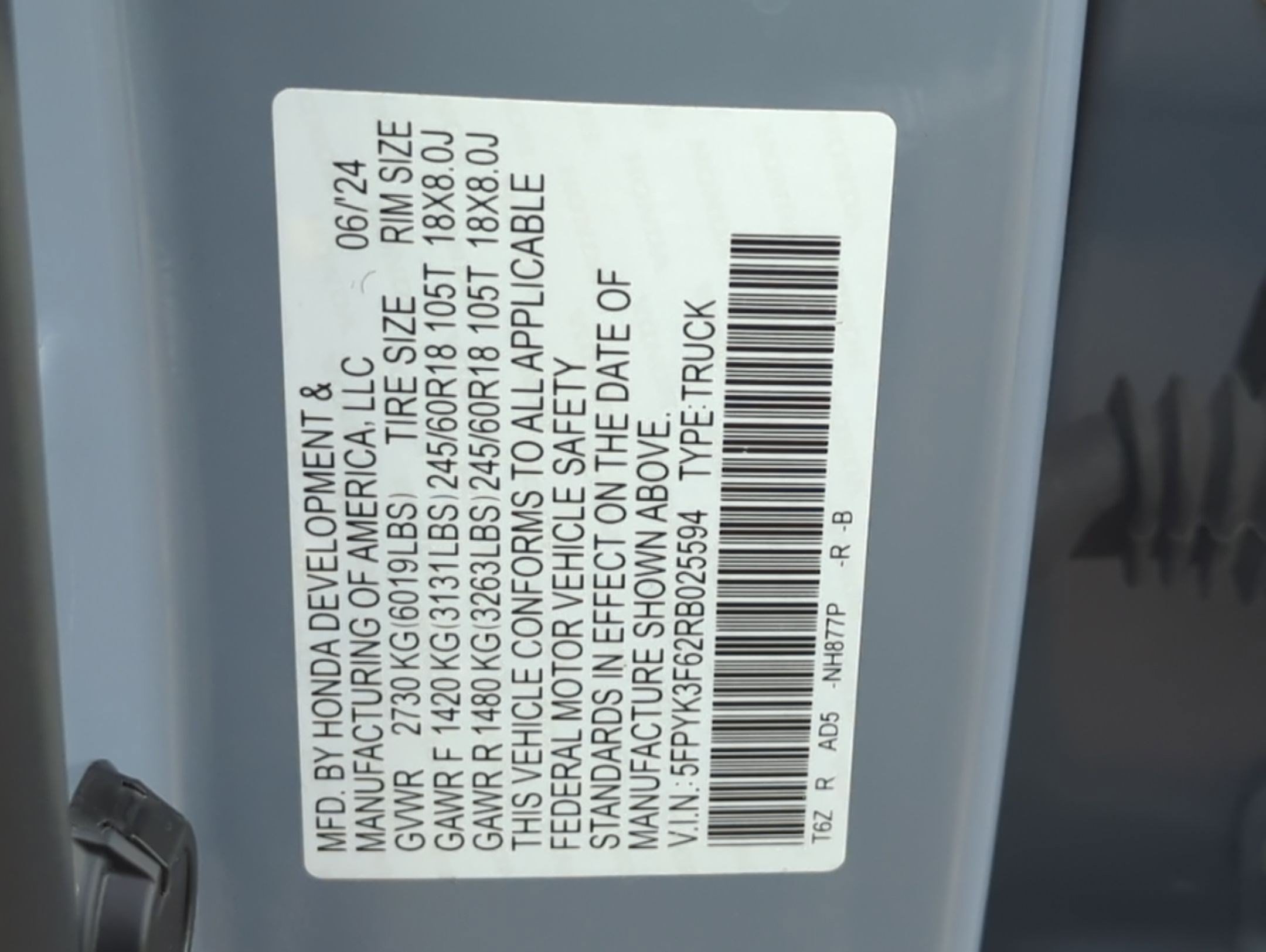 Certified Used 2024 Sonic Gray Pearl Honda TrailSport image 66