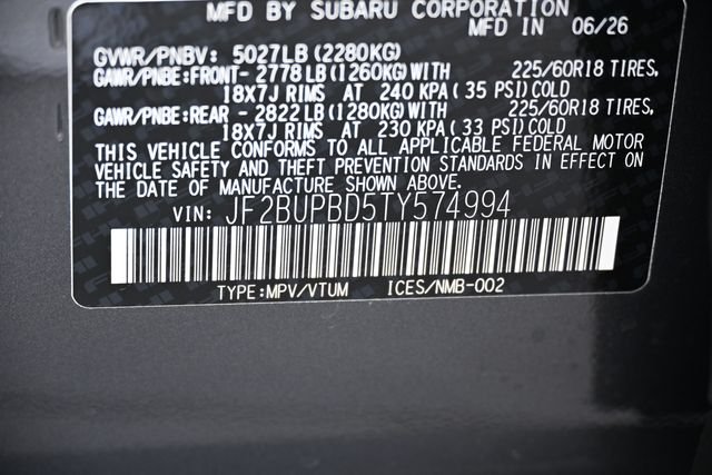 New 2026 Gray Subaru Premium image 20