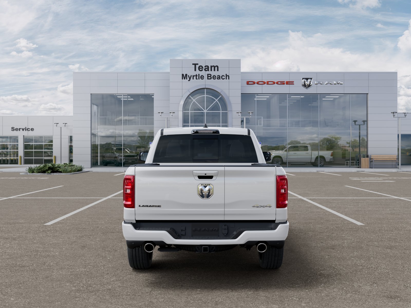 New 2027 Bright White Clear-Coat Exterior Paint RAM Laramie image 33