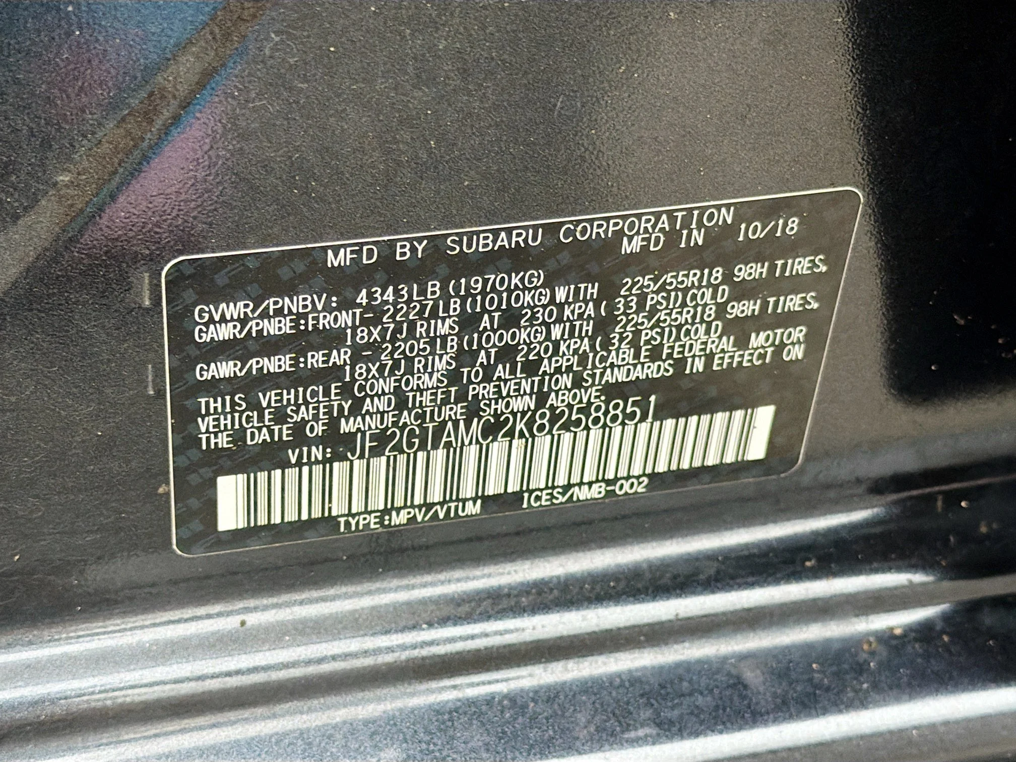 Used 2019 Dark Gray Metallic Subaru Limited image 43