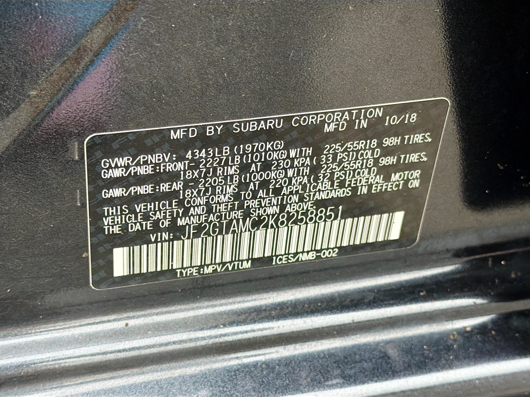 Used 2019 Dark Gray Metallic Subaru Limited image 43