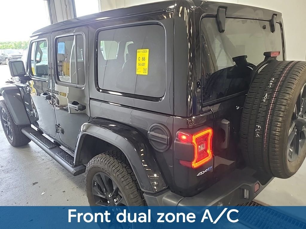 Used 2021 Black Jeep Unlimited Sahara 4xe image 4