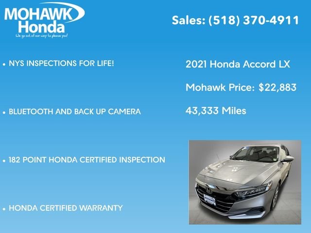Certified Used 2021 Lunar Silver Metallic Honda LX image 7