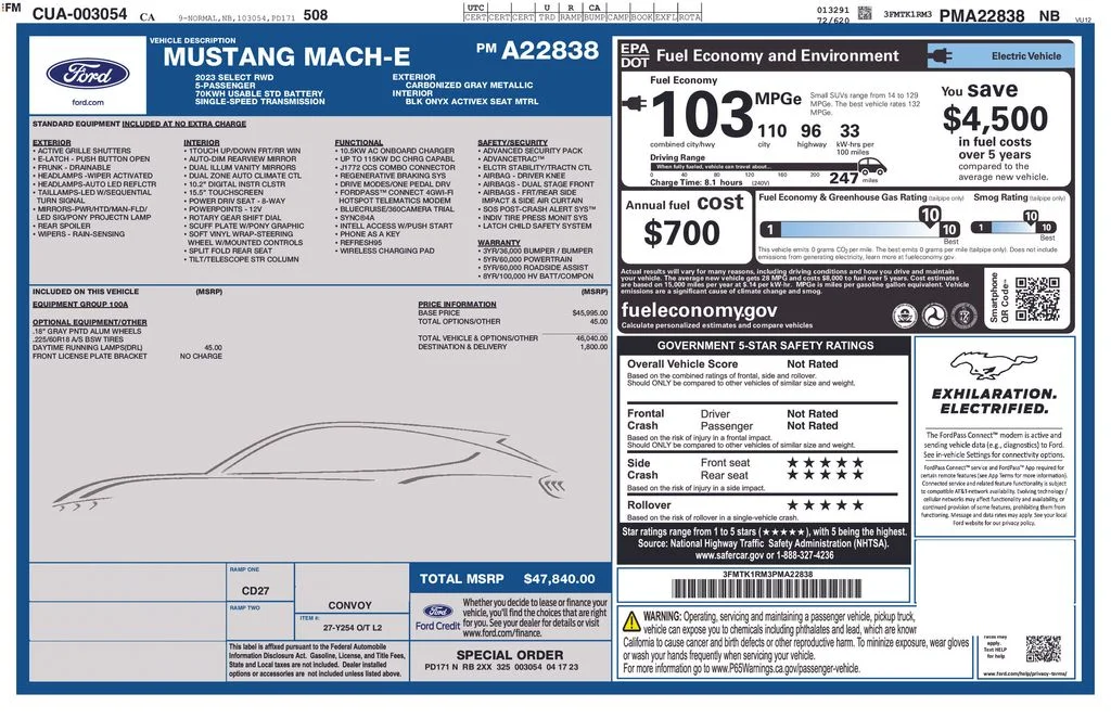 Used 2023 Gray Ford Select image 2