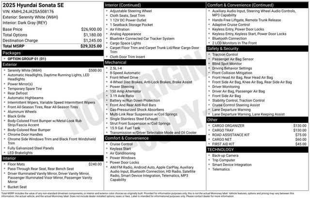 Certified Used 2025 White Hyundai SE image 24