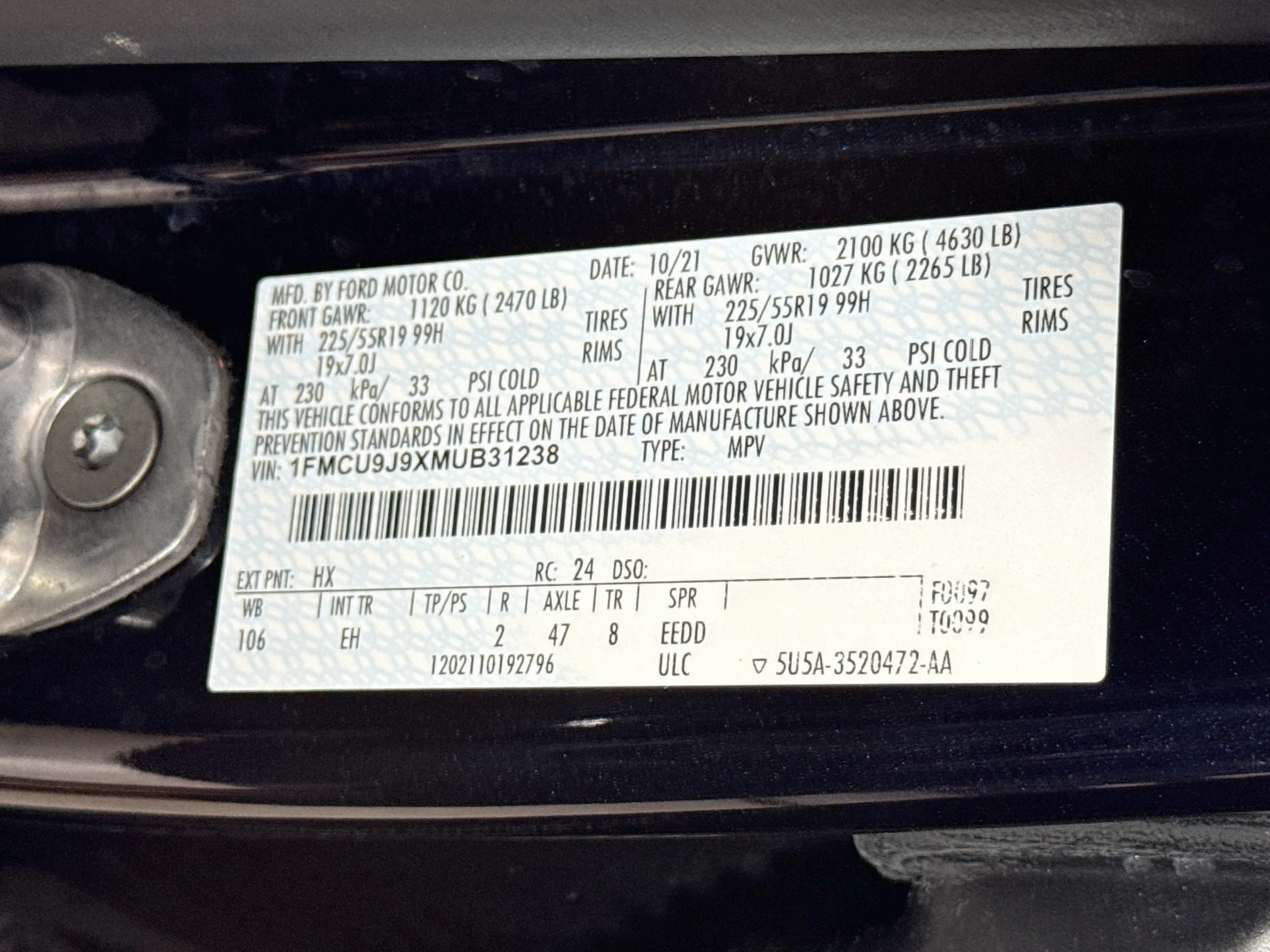 Used 2021 Antimatter Blue Metallic Ford Titanium image 33