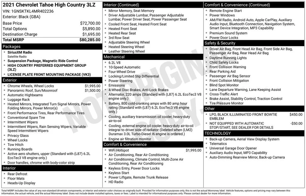 Used 2021 Black Chevrolet High Country image 2