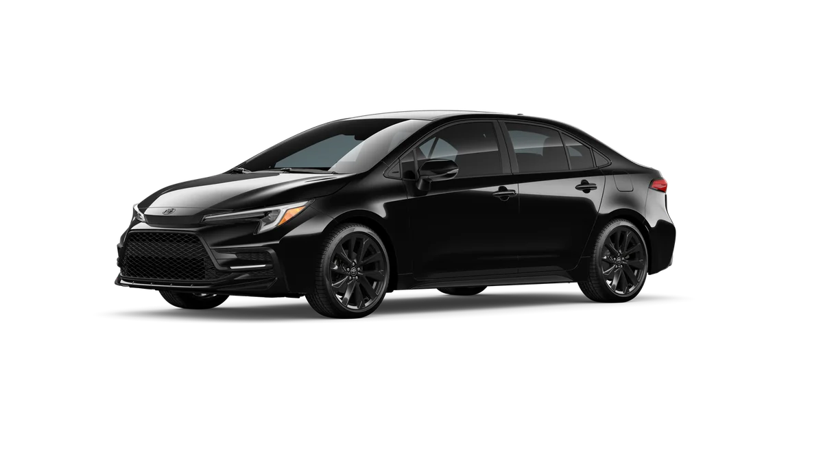 New 2026 Midnight Black Metallic Toyota Hybrid SE image 2