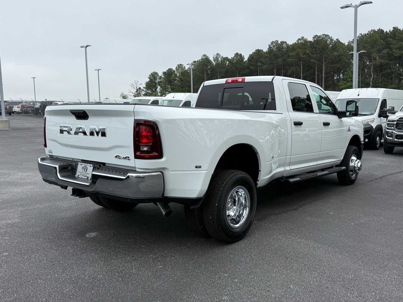 New 2026 Bright White Clear-Coat Exterior Paint RAM Tradesman Crew Cab 4x4 8
