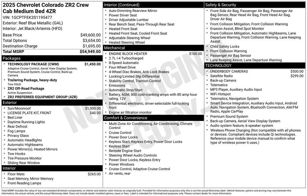 Used 2025 Blue Chevrolet ZR2 image 4