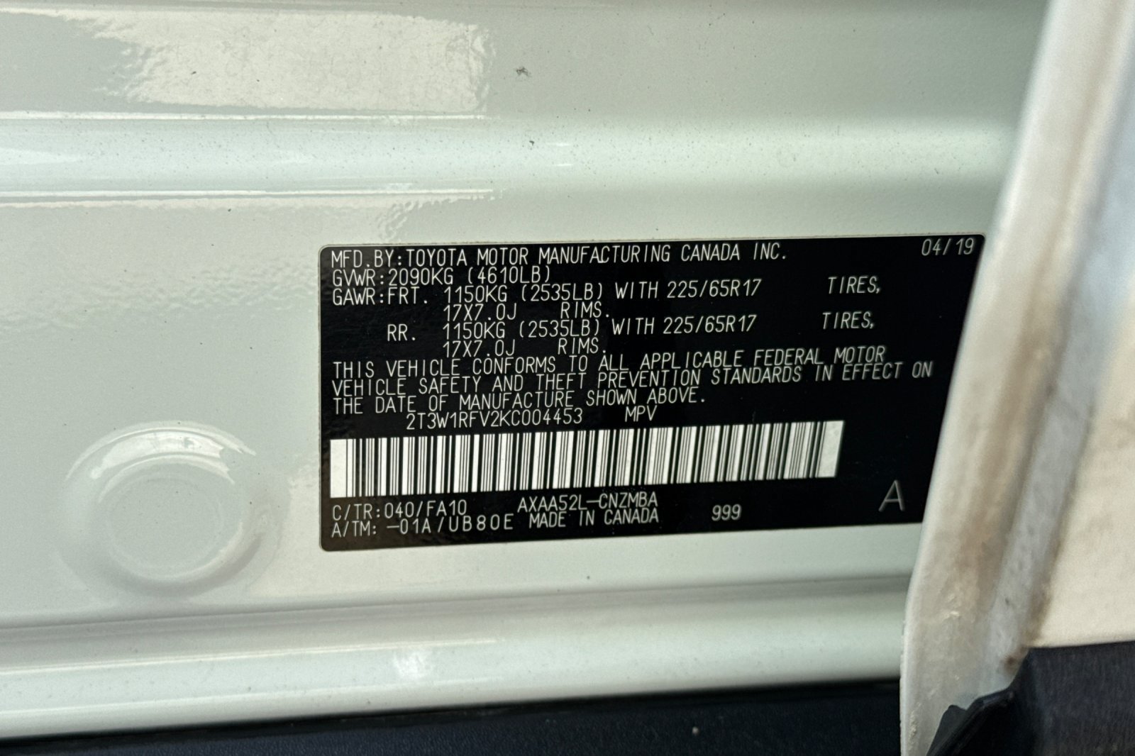 Certified Used 2019 White Toyota XLE image 37