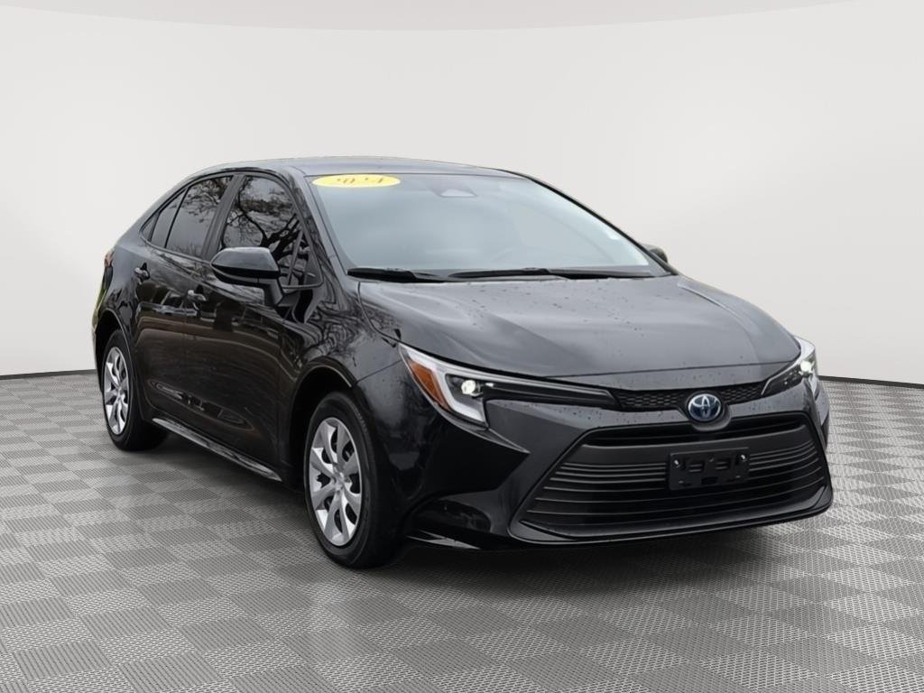 Certified Used 2024 Midnight Black Metallic Toyota Hybrid LE image 1