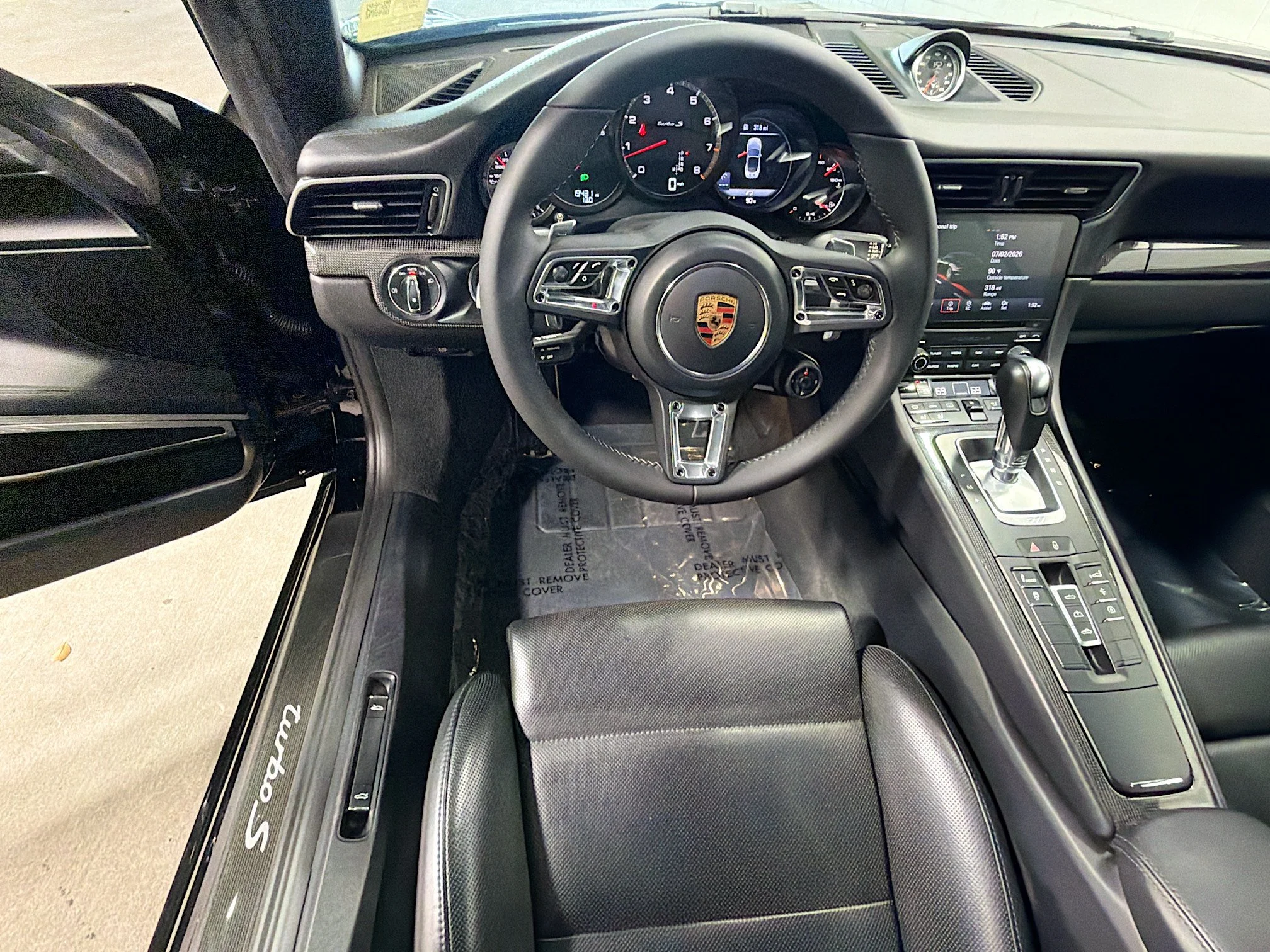 Certified Used 2019 Jet Black Metallic Porsche Turbo S image 16