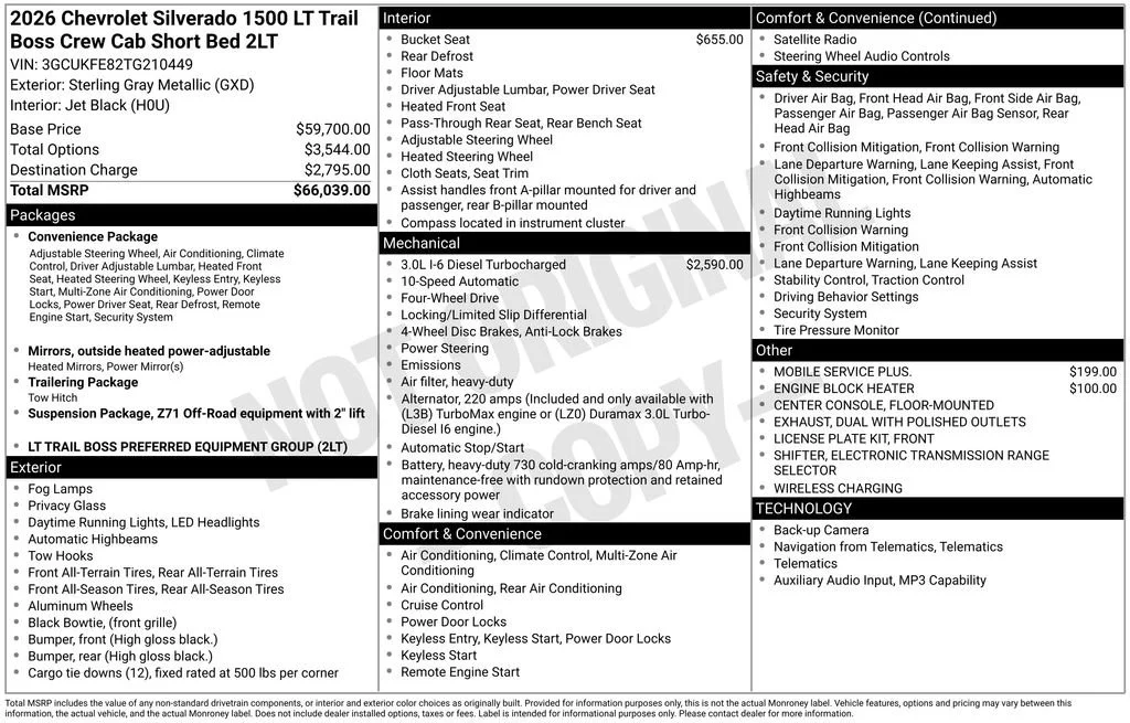 New 2026 Sterling Gray Metallic Chevrolet LT Trail Boss image 22