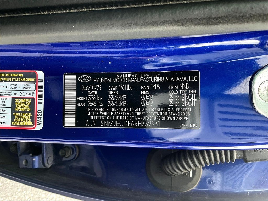 Certified Used 2024 Blue Hyundai Limited image 23
