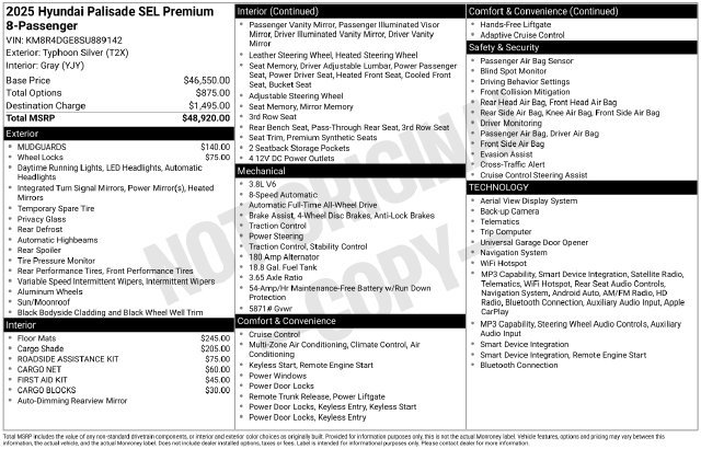 Certified Used 2025 Silver Hyundai SEL Premium image 9