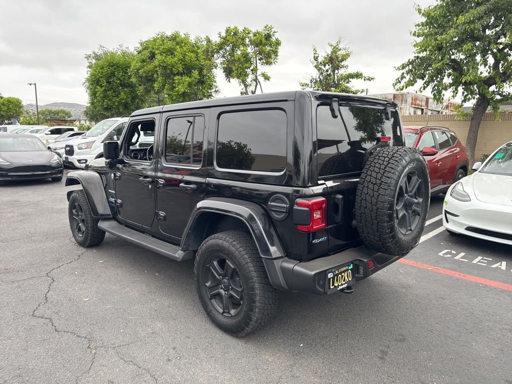 Used 2021 Jeep Wrangler Unlimited Sahara 4XE with VIN 1C4JJXP67MW720290 for sale in El Cajon, CA