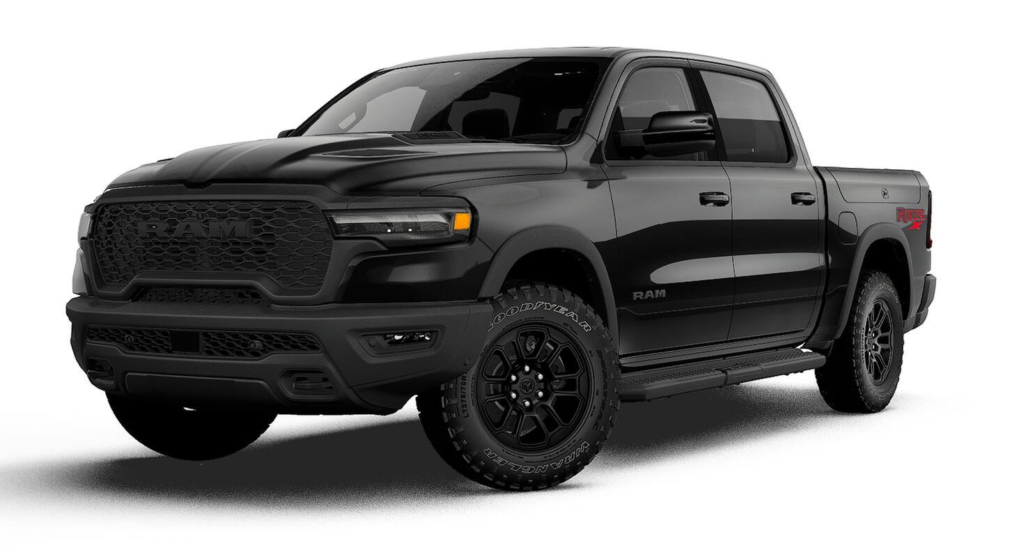 New 2027 Diamond Black Crystal Pearl-Coat Exterior Paint RAM REBEL image 1