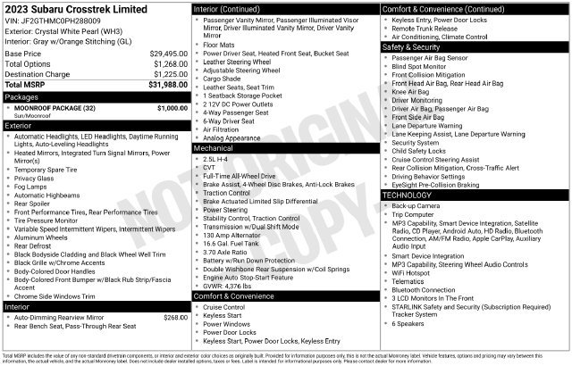 Used 2023 White Subaru Limited image 3