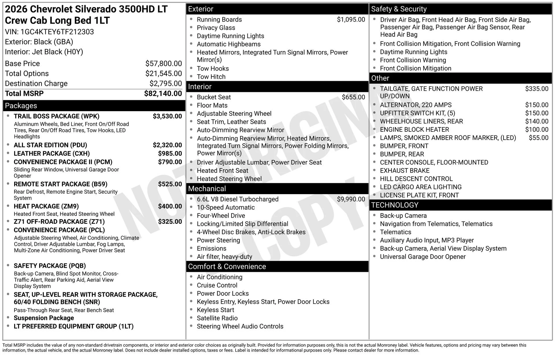 New 2026 Black Chevrolet LT image 3