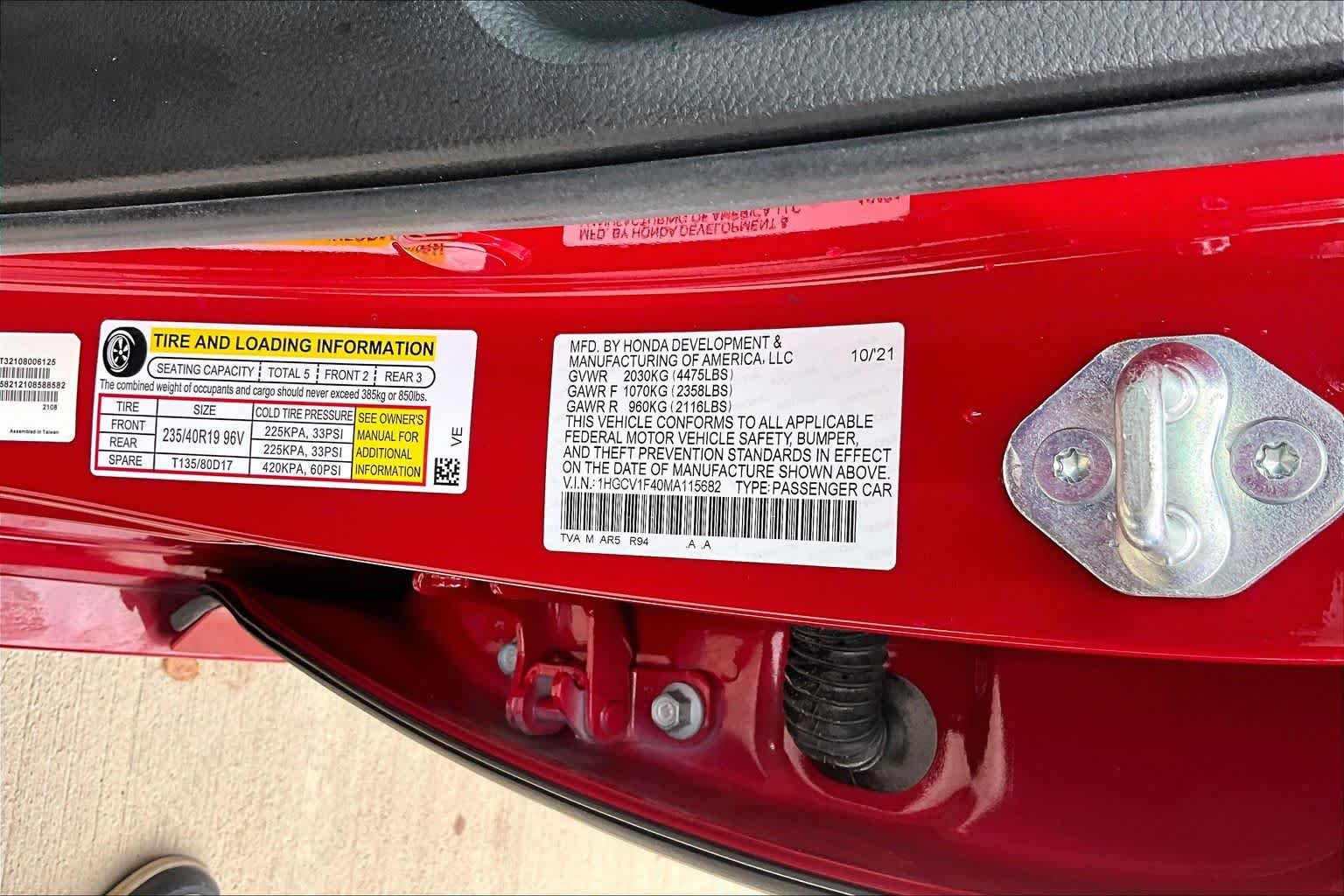 Used 2021 San Marino Red Honda Sport SE image 33