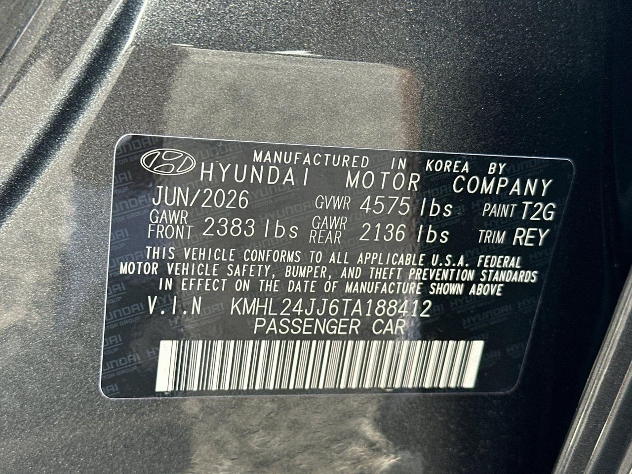 New 2026 Gray Hyundai Blue image 26