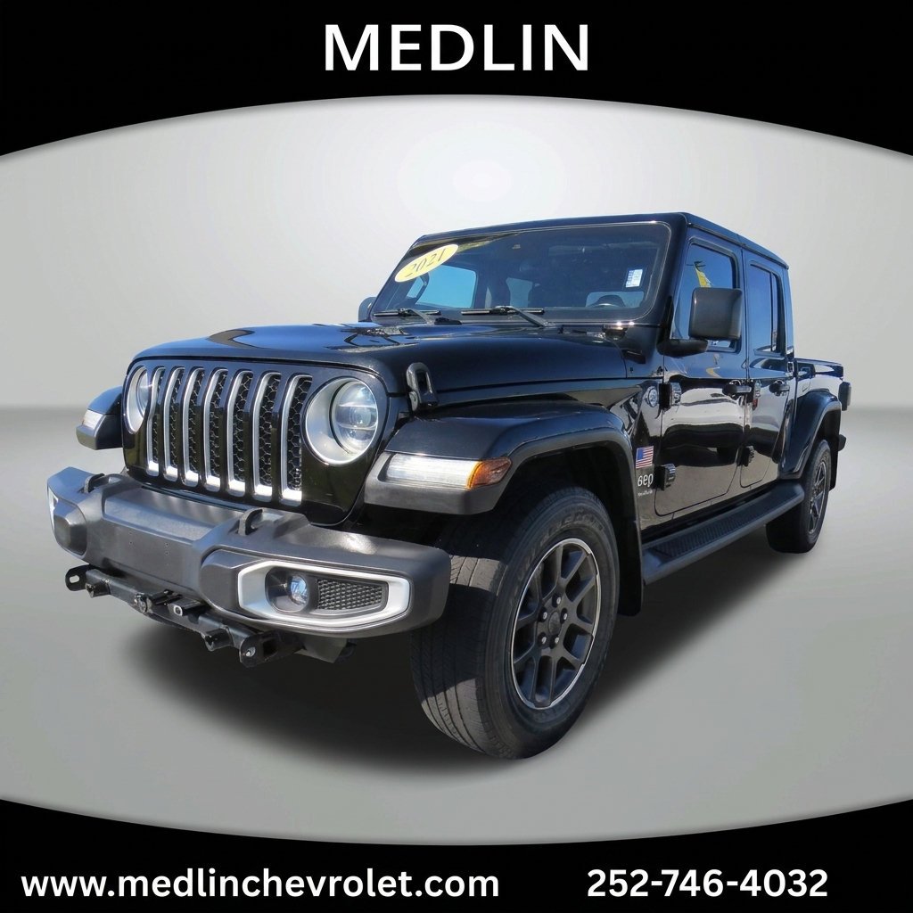 Used 2021 Black Clearcoat Jeep Overland image 4