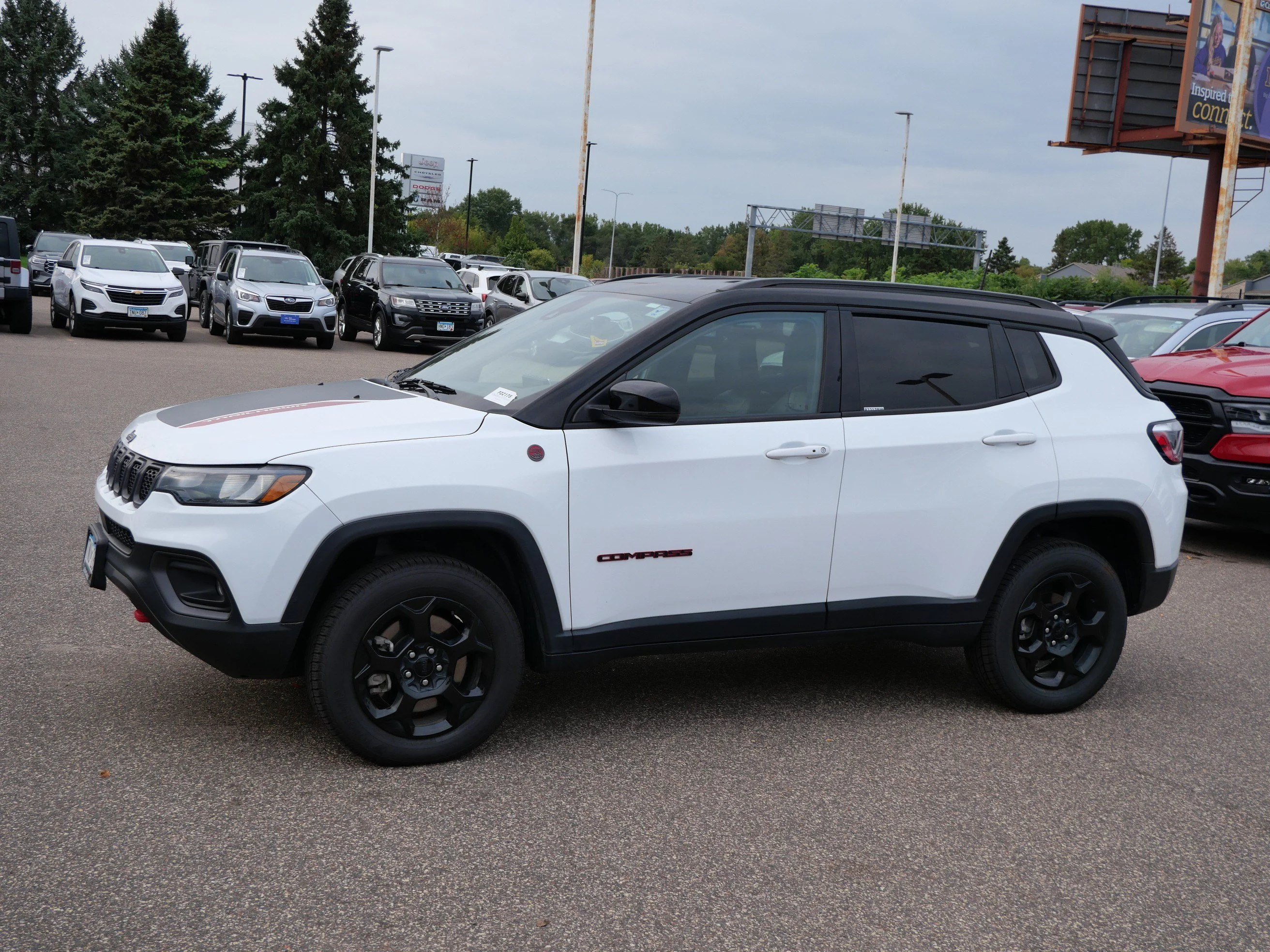 Used 2023 Bright White Clearcoat Jeep Trailhawk image 3