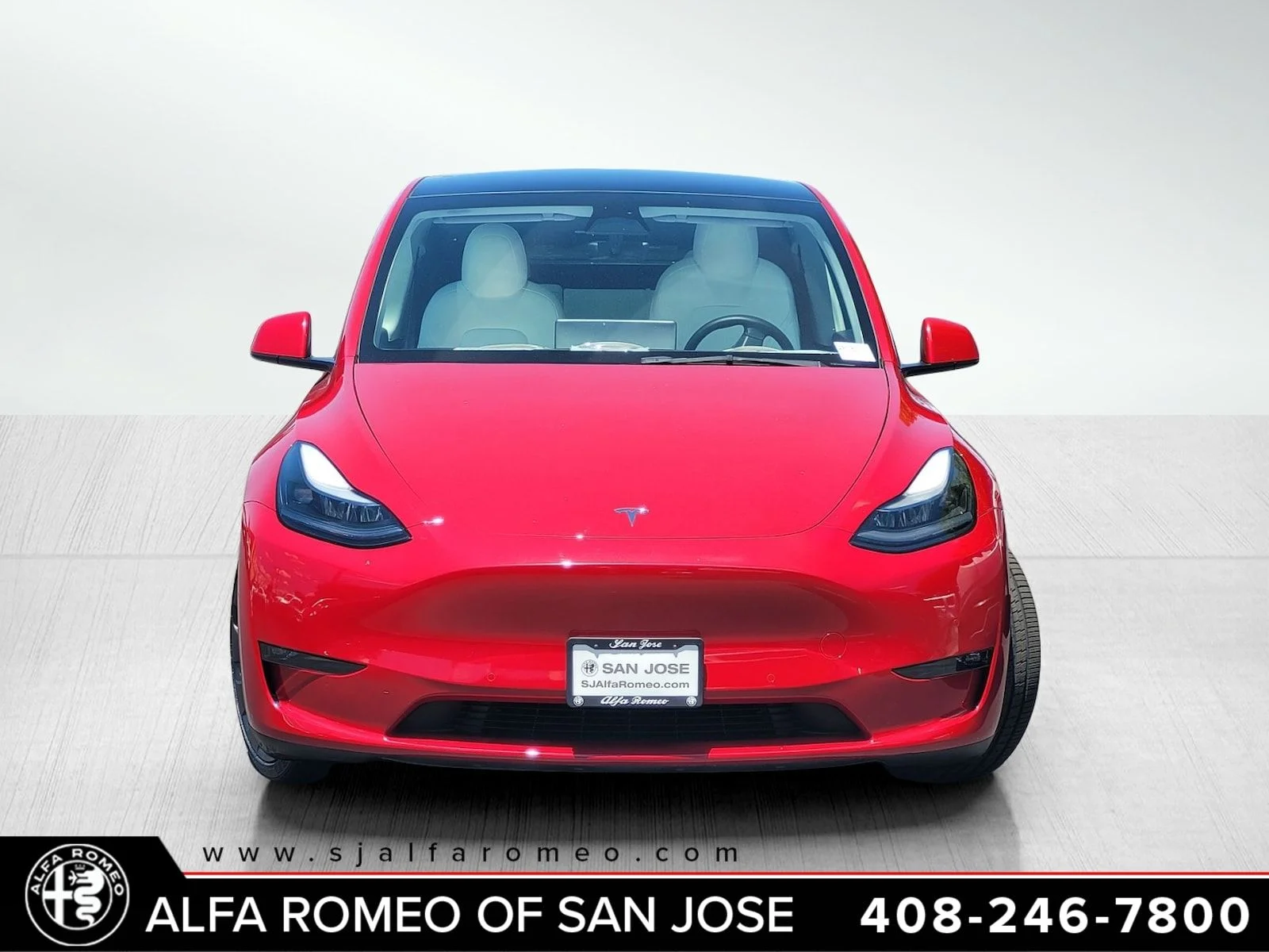 Used 2022 Red Tesla Performance image 2