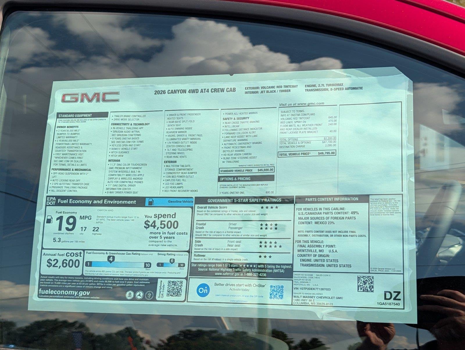 New 2026 Volcanic Red Tintcoat GMC AT4 image 26