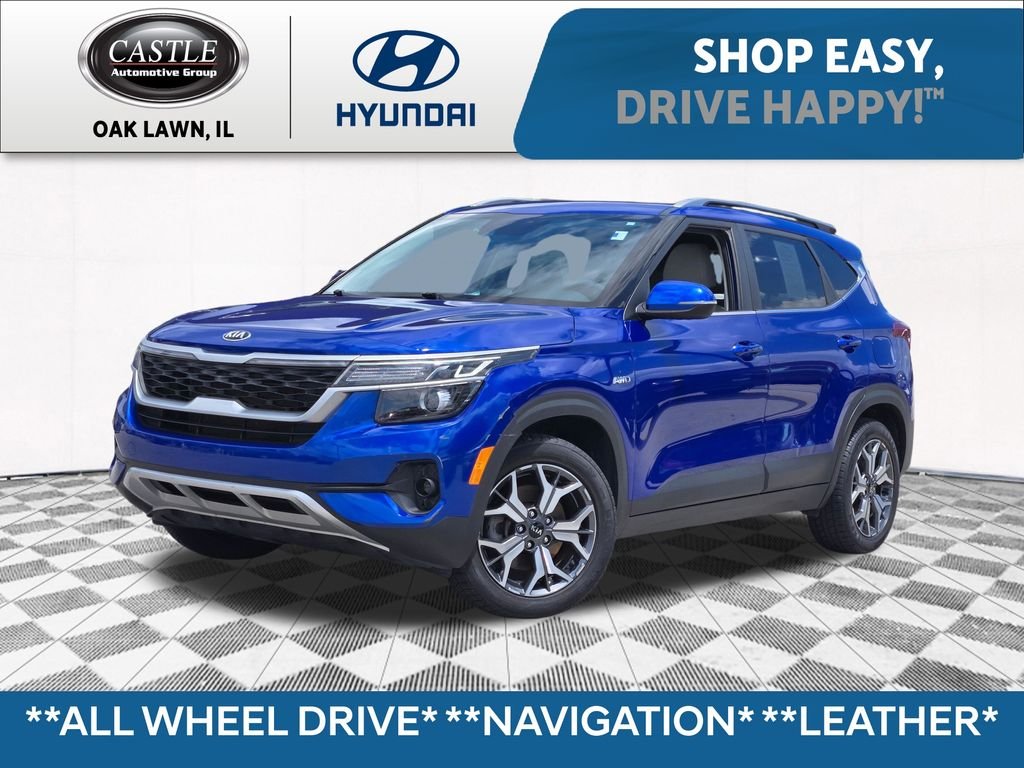 Used 2021 Blue Kia EX image 1