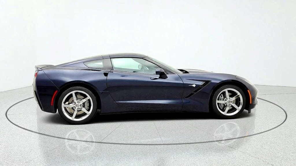 Used 2014 Night Race Blue Metallic Chevrolet 2dr Coupe w/2LT, Chrome Wheels, Performance Exhaust & Navigation image 4