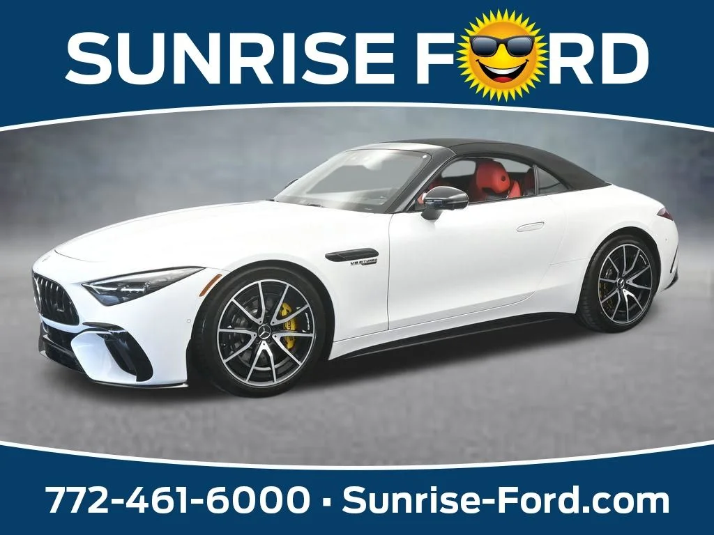 Used 2022 White Mercedes-Benz SL 63 AMG® image 1
