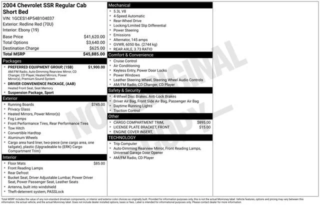 Used 2004 Redline Red Chevrolet LS image 5